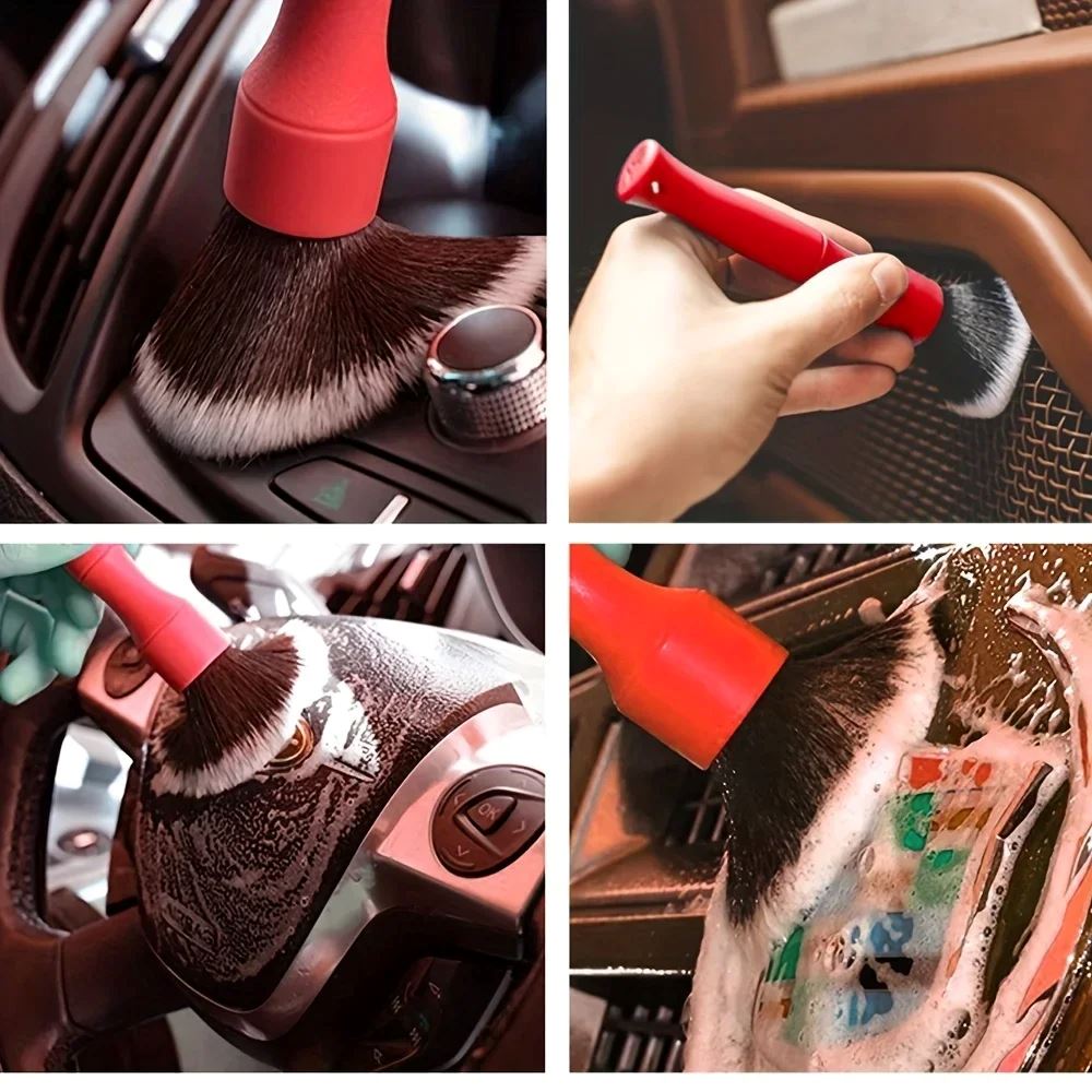 Brosse Nettoyage Voiture - CarUltraSoftBrush™ - Rouge - ROYAUME AUTOMOBILE
