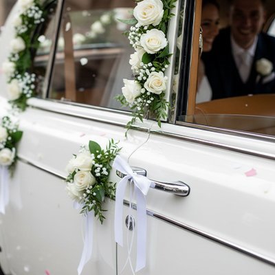 Décoration voiture mariage | Élégance Féerique - ROYAUME AUTOMOBILE
