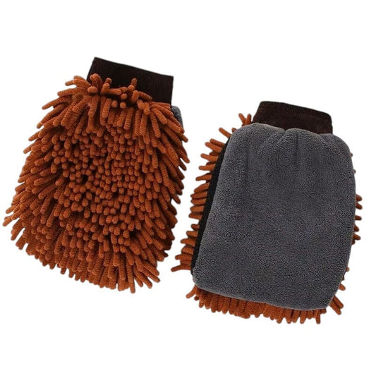 Gant Microfibre - CarShineGlove™ - Café - ROYAUME AUTOMOBILE