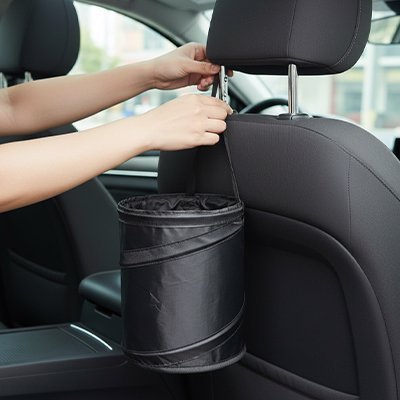Poubelle de voiture | Étanche Compacte - ROYAUME AUTOMOBILE