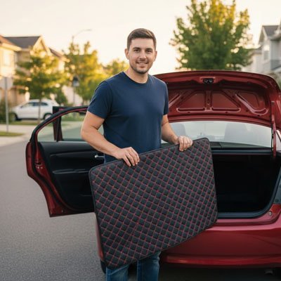 Tapis de coffre voiture | Premium Sur - Mesure - ROYAUME AUTOMOBILE